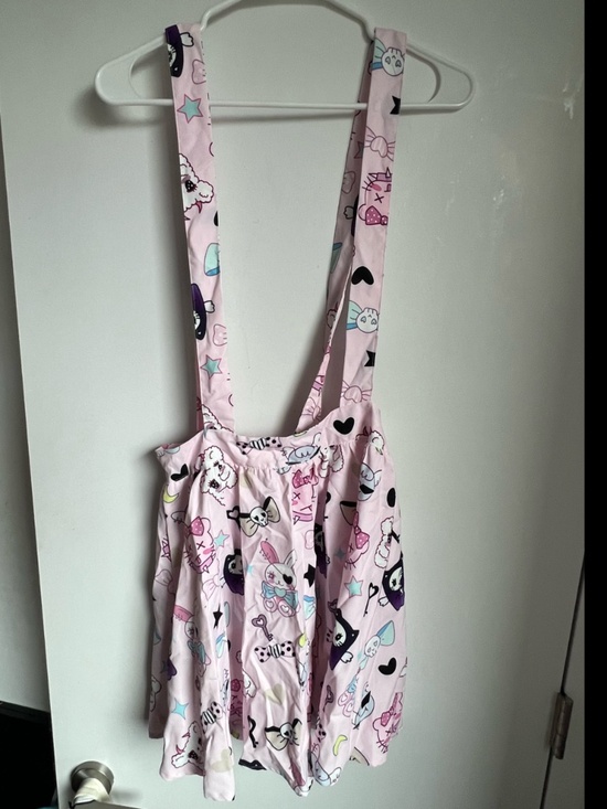 ROMWE Dresses & Skirts - Women’s Girls Pink Skirtalls Jumper Overalls Cartoon Print Dress Pastel Goth